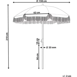 Beliani Mondello Ø 150 cm Rosa