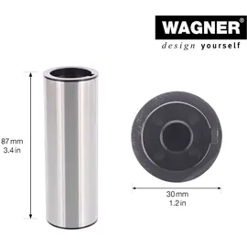 Wagner Möbelbein/Systemrohr TENO - Ø 30 x 87 mm, individuell kombinierbar, Edelstahl-Optik, Tragkraft 50 kg - 12111201