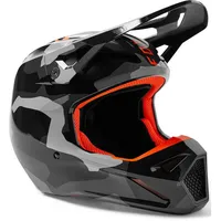 Fox V1 BNKR Jugend Motocross Helm, schwarz-grau, Größe S