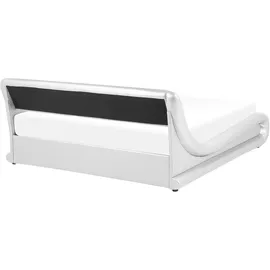 Beliani Bett mit Stauraum Kunstleder AVIGNON 180 x 200 cm Silber