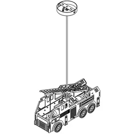 GLOBO LED Feuerwehr Auto Decken Pendel Lampe Leuchte Beleuchtung Kinder- Spiel- Zimmer