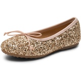 bisgaard Lucy Ballet Flat, Gold Glitter, 33 EU