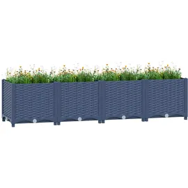 vidaXL Hochbeet 160 x 40 x 34,9 cm Grau