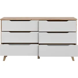 Forte Vankka 154,7 x 86,3 x 42 cm Planked Eiche / Weiß