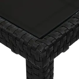 Mendler Poly-Rattan Garnitur 4-tlg. Schwarz