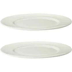 Maastricht Porselein Maastricht Porzellan Teller Lux 25,5 cm Offwhite Porzellan 2 Stück