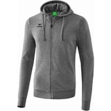 Erima Herren Basic Kapuzensweat Jacke, grau S