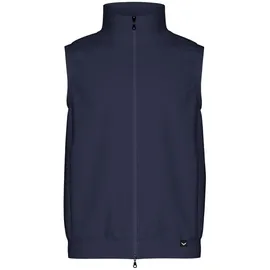 TRIGEMA Steppweste TRIGEMA "TRIGEMA Weste aus bequemem Sweat-Material", Herren, Gr. M, blau (navy), 70% Baumwolle, 30% Polyester, Westen Steppweste