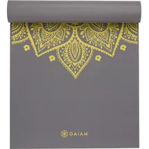 Gaiam Premium Yoga Mat Citron Sundial 6mm - grau