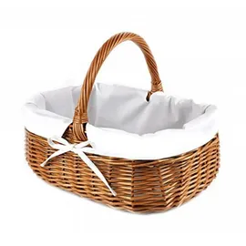 PM24 Weidenkorb Einkaufskorb Picknickkorb 33 x 23 x 13 cm braun