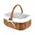 PM24 Weidenkorb Einkaufskorb Picknickkorb 33 x 23 x 13 cm braun