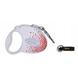 FLEXI automatische Hundeleine Glam Splash Orient S Tape 3m weiß