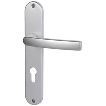 Alpertec PZ-Langschildgarnitur Vanda Edelstahl Silber