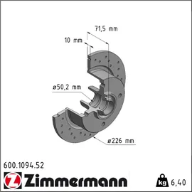 ZIMMERMANN Bremsscheibe