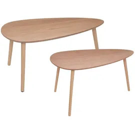 ATMOSPHERA CREATEUR D'INTERIEUR Nesting-Tische Mileo 98 x 88 cm Kiefer massiv beige