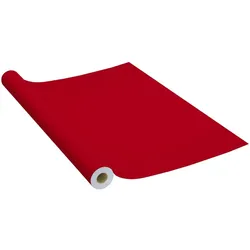 vidaXL Selbstklebende Möbelfolie Rot 500 x 90 cm PVC