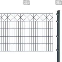 Arvotec Doppelstabmattenzaun »EXCLUSIVE 100 zum Einbetonieren "Karo" mit Zierleiste«, Zaunhöhe 100 cm, Zaunlänge 2 - 60 m 83481559-0 anthrazit H/L: 100 cm x 54 m