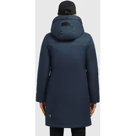 khujo Wintermantel "LISAD", Damen, Gr. XXL (44), blau (legion patrol), Web, , ca. Mitte Oberschenkel, Mäntel Wintermantel, mit Kapuze, hochschließender Kragen, aus Polyester und Polyamid