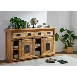 Massivmoebel24 Sideboard 150 x 45 x 90 cm beige