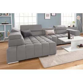 exxpo - sofa fashion Eckcouch Polyester 2-Sitzer Silber