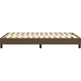 vidaXL Boxspringbett 120 x 200 cm Dunkelbraun