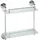 Brillantbad BETRO CHROM Glasregal Messing Glas Chrom 400x420x120 mm für Bad & Küche >> zum Bohren