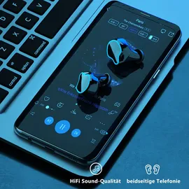 UC-Express® Bluetooth In-Ear Kopfhörer für Xiaomi Redmi Ohrhörer Headset kabellos Mikrofon - Schwarz
