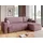 bromarkt Eckcouch Textil 3-Sitzer Rosa