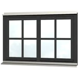 Skan Holz Doppelfenster für Carports-anthrazit