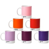 Pantone Porzellan Kaffee Becher 6er-Set, 6 Kaffeetassen à 375 ml mit Henkel, spülmaschinenfest, Rottöne ...