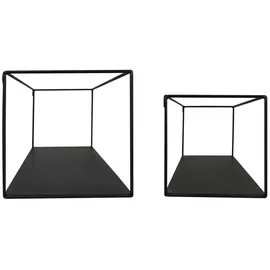 Wandregal 65 x 15 x 15 cm Schwarz