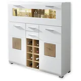 Innostyle Fun PLUS, TOPSELLER!«, (Barschrank), Maße: 120 x 129 x 37 cm (B/H/T), mit LED-Beleuchtung weiß