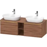 Duravit D-Neo Konsolenwaschtischunterbau wandhängend Nussbaum Matt 1400x550x459 mm - DE4950B34790000 DE4950B34790000