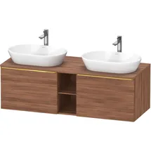 Duravit D-Neo Konsolenwaschtischunterbau wandhängend Nussbaum Matt 1400x550x459 mm - DE4950B34790000 DE4950B34790000