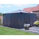CANOPIA Vorhangset für Pavillon Palermo 4300 1 Stück 4,80 x 2,17 m Grau