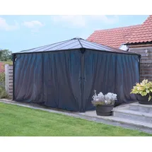 CANOPIA Vorhangset für Pavillon Palermo 4300 1 Stück 4,80 x 2,17 m Grau
