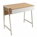 Weber Industries Schreibtisch Pollux Eiche gebleicht / Weiß