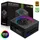 gamemax RGB 850G Netzteil PC 850W Vollmodulares, 80 Plus Gold, LLC + DC‐DC, ARGB Sync, Japanische Kondensatoren, 140mm ARGB FDB Lüfter, 9 Schutzfunktionen, 10 Jahre Garantie, Schwarz