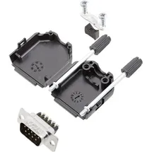 AMPHENOL L17DPPK25-BK+L717DB25PST D-SUB Stiftleisten-Set 180° Polzahl: 25 Schrauben 1St.