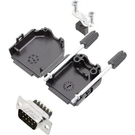 AMPHENOL L17DPPK25-BK+L717DB25PST D-SUB Stiftleisten-Set 180° Polzahl: 25 Schrauben 1St.
