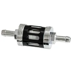 Benzinfilter CNC Aluminium chrom schwarz 6mm