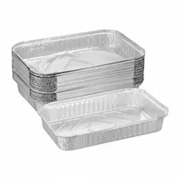 Relaxdays Grillschale 31 x 21 cm Aluminium silber