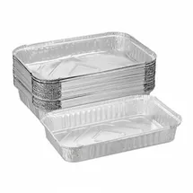 Relaxdays Grillschale 31 x 21 cm Aluminium silber