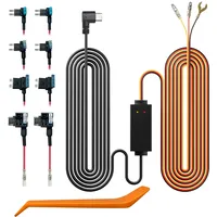 redtiger Dashcam Multi-Size Hardwire-Kit mit doppelter Kontrollleuchte, USB-C-Netzanschluss, inklusive 4 Arten von Sicherungs-Adaptern, 24-Stunden-Parküberwachung mit Niederspannungsschutz