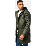 Regenmantel STONE HARBOUR "Verdaan", Herren, Gr. XXL (56), grün (olivgrün), Obermaterial: 70% Polyester, 30% Polyurethan, Futter: 100% Polyester, Ärmelfutter: 100% Polyester, Wattierung: 100% Polyester, gerade Po-bedeckend, hoch geschlossener Ausschnitt, mit Knöpfen,verstellbar Rippstrickbündchen mit Druckknöpfen,verstellbar, Mäntel, Wasserdichter Regenparka mit Fleece-Innenfutter