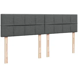 vidaXL Boxspringbett 180 x 200 cm Dunkelgrau