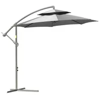 Outsunny Sonnenschirm Ampelschirm Ø2,67 x 2,45 m Kurbelschirm mit