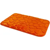 Hiseng Memory Foam Matte, Waschbar Anti-Rutsch Badematte, Super Wasserabsorbierende Weiche FußMatte Memoryschaum Badeteppiche, Leicht Zu Reinigen Badvorleger (40x60cm,3D Orange)