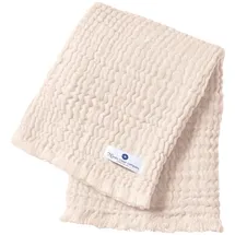 nordic coast company Babydecke Musselin Fransen 80x80cm, natur