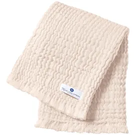nordic coast company Babydecke Musselin Fransen 80x80cm, natur